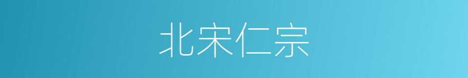 北宋仁宗的同义词