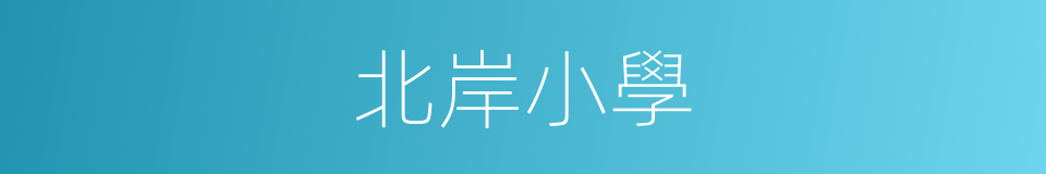 北岸小學的同義詞