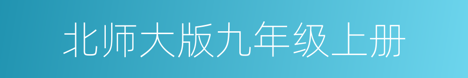 北师大版九年级上册的同义词