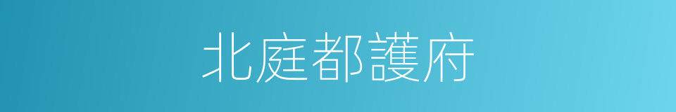 北庭都護府的意思