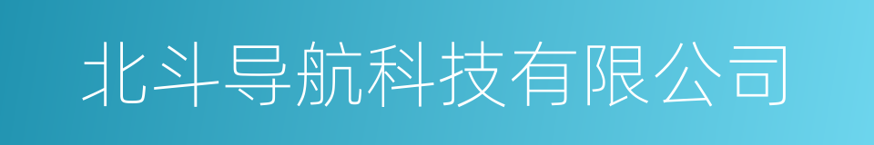 北斗导航科技有限公司的同义词