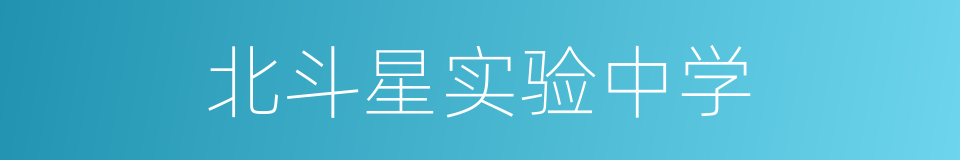 北斗星实验中学的同义词