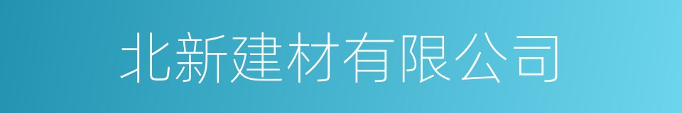 北新建材有限公司的同义词