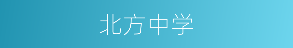 北方中学的同义词