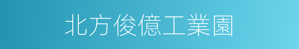 北方俊億工業園的同義詞