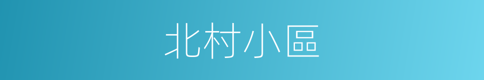 北村小區的同義詞