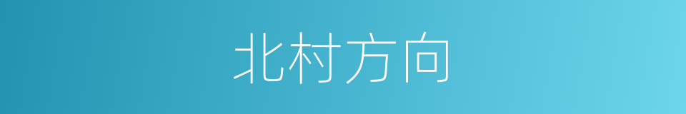 北村方向的同义词