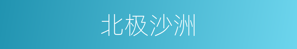 北极沙洲的同义词