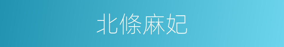 北條麻妃的同義詞