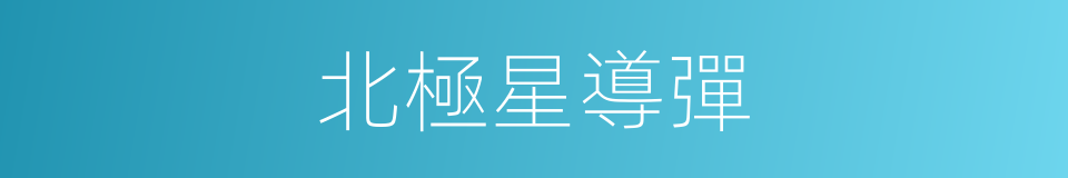 北極星導彈的同義詞