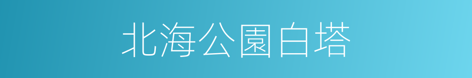 北海公園白塔的同義詞