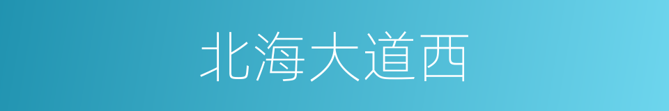 北海大道西的同义词