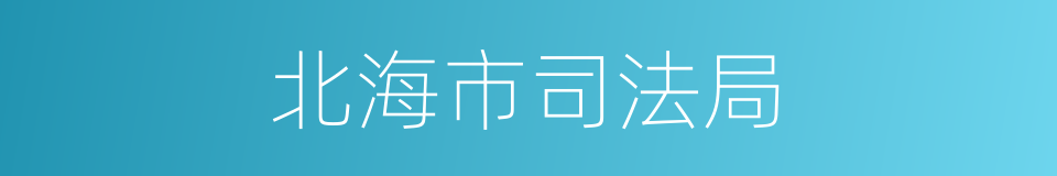 北海市司法局的同义词