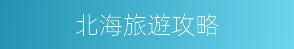 北海旅遊攻略的同義詞