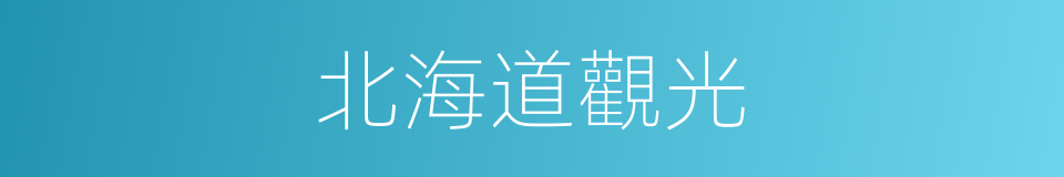 北海道觀光的同義詞