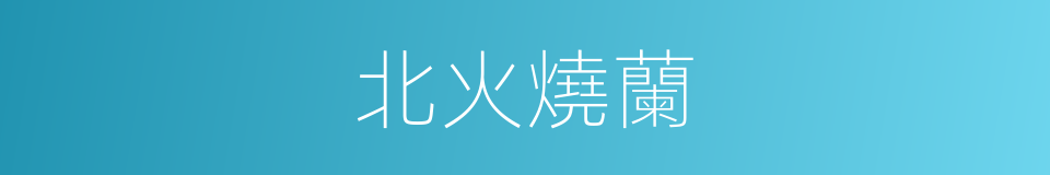 北火燒蘭的同義詞
