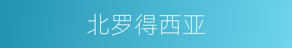 北罗得西亚的同义词