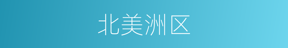 北美洲区的同义词