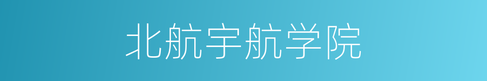 北航宇航学院的同义词