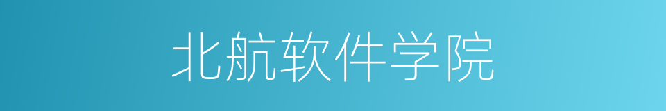 北航软件学院的同义词
