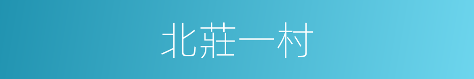 北莊一村的同義詞