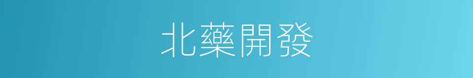 北藥開發的同義詞