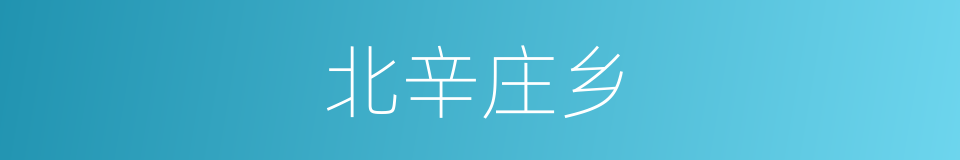 北辛庄乡的同义词