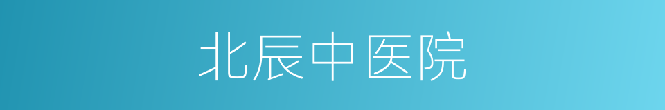 北辰中医院的同义词