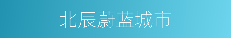北辰蔚蓝城市的同义词
