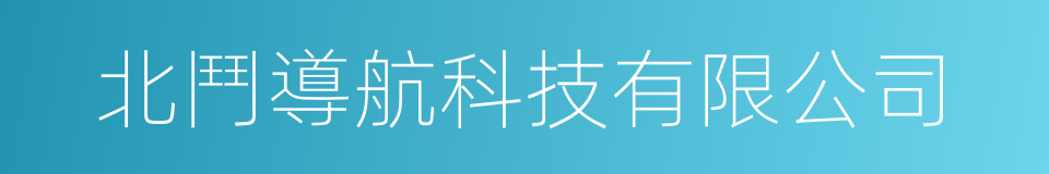 北鬥導航科技有限公司的同義詞