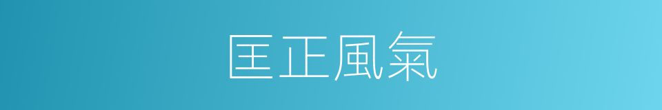 匡正風氣的同義詞