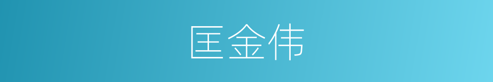 匡金伟的同义词