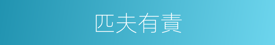 匹夫有責的意思