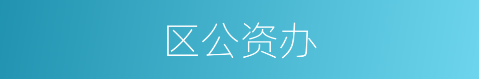 区公资办的同义词
