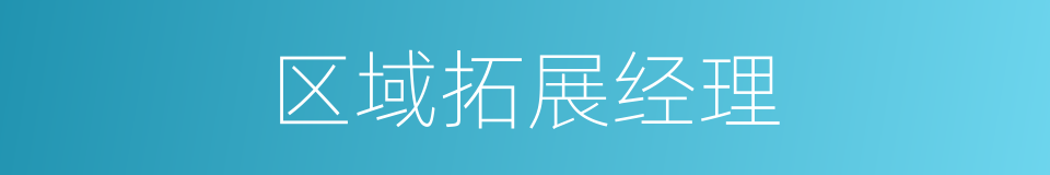 区域拓展经理的同义词