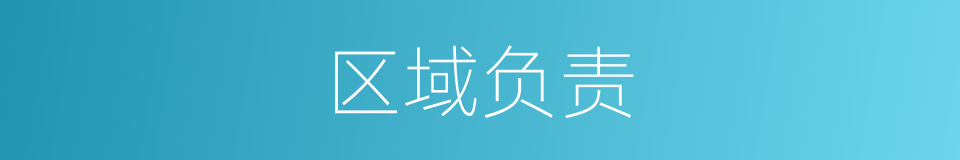 区域负责的同义词