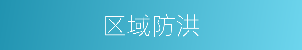 区域防洪的同义词