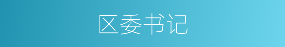 区委书记的同义词