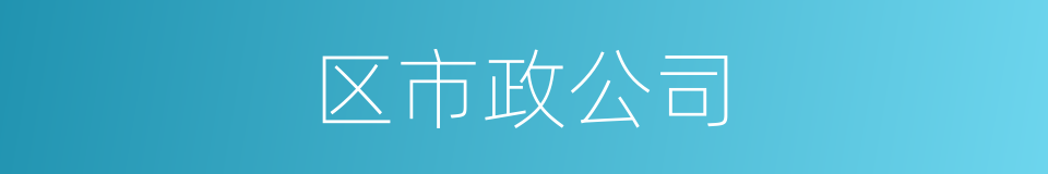 区市政公司的同义词