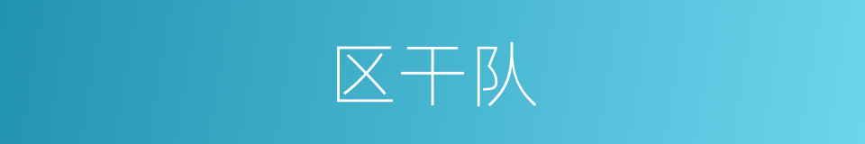 区干队的同义词