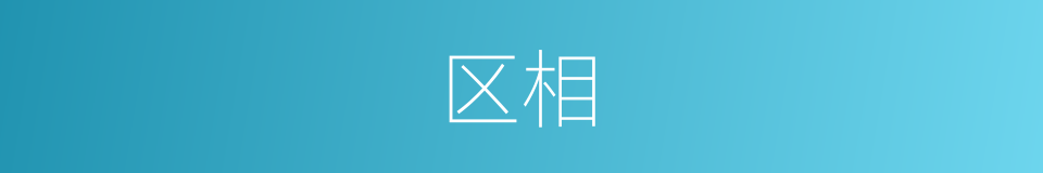 区相的同义词