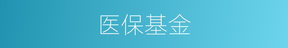 医保基金的同义词