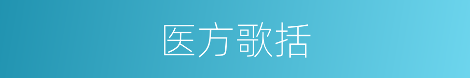 医方歌括的同义词