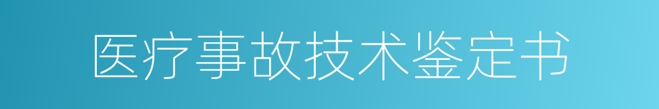 医疗事故技术鉴定书的同义词