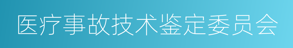 医疗事故技术鉴定委员会的同义词