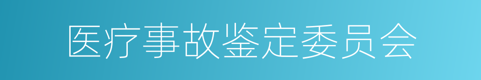 医疗事故鉴定委员会的同义词