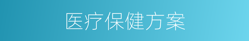 医疗保健方案的同义词
