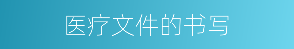 医疗文件的书写的同义词