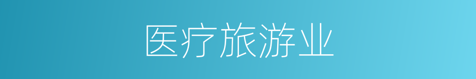 医疗旅游业的同义词