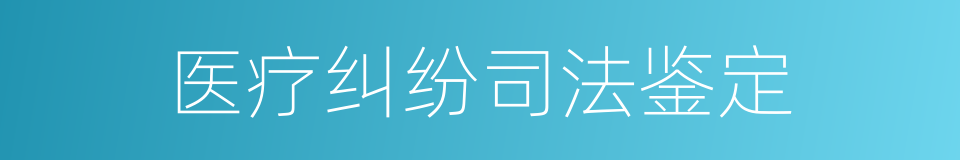 医疗纠纷司法鉴定的同义词